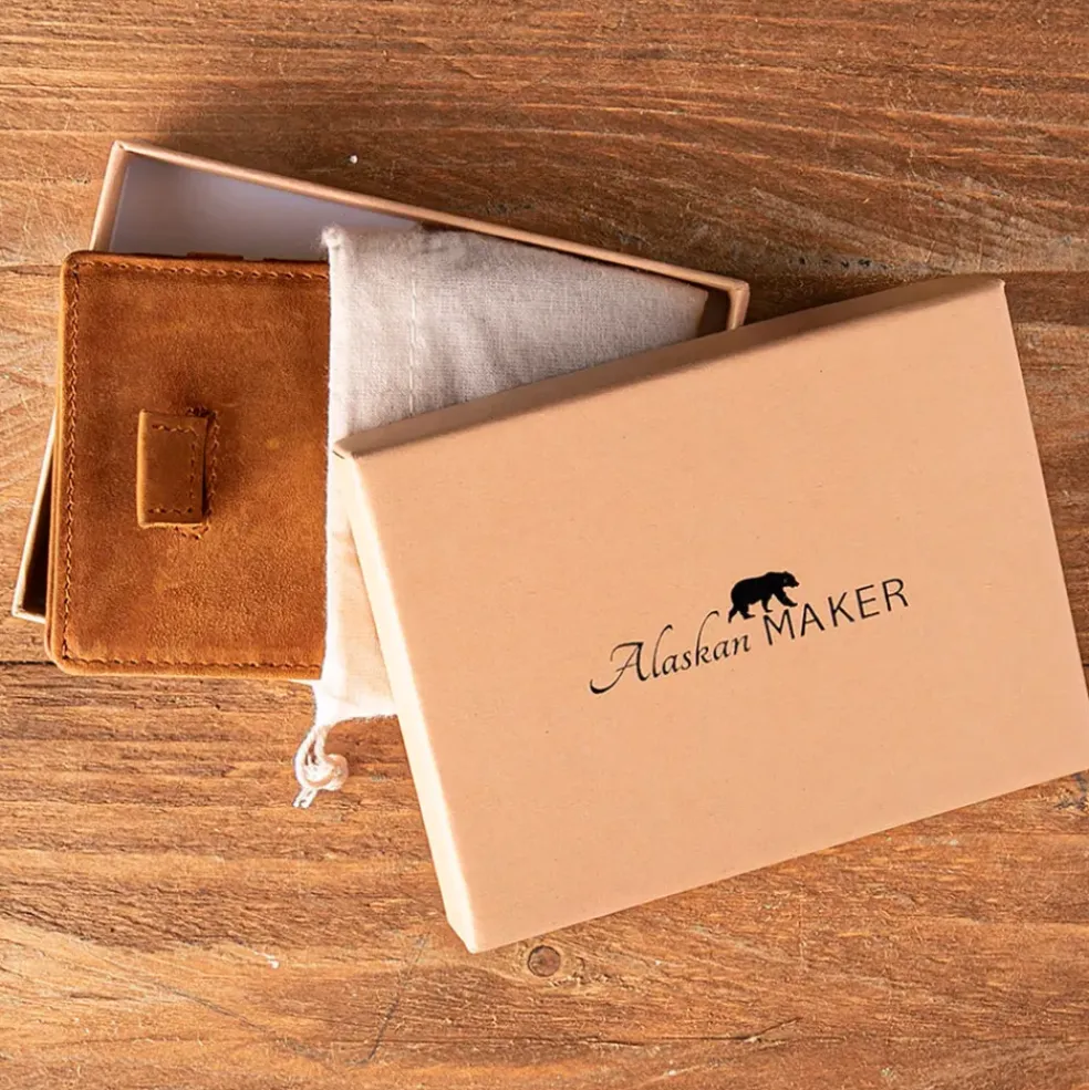 Portefeuille magic handy en cuir cognac