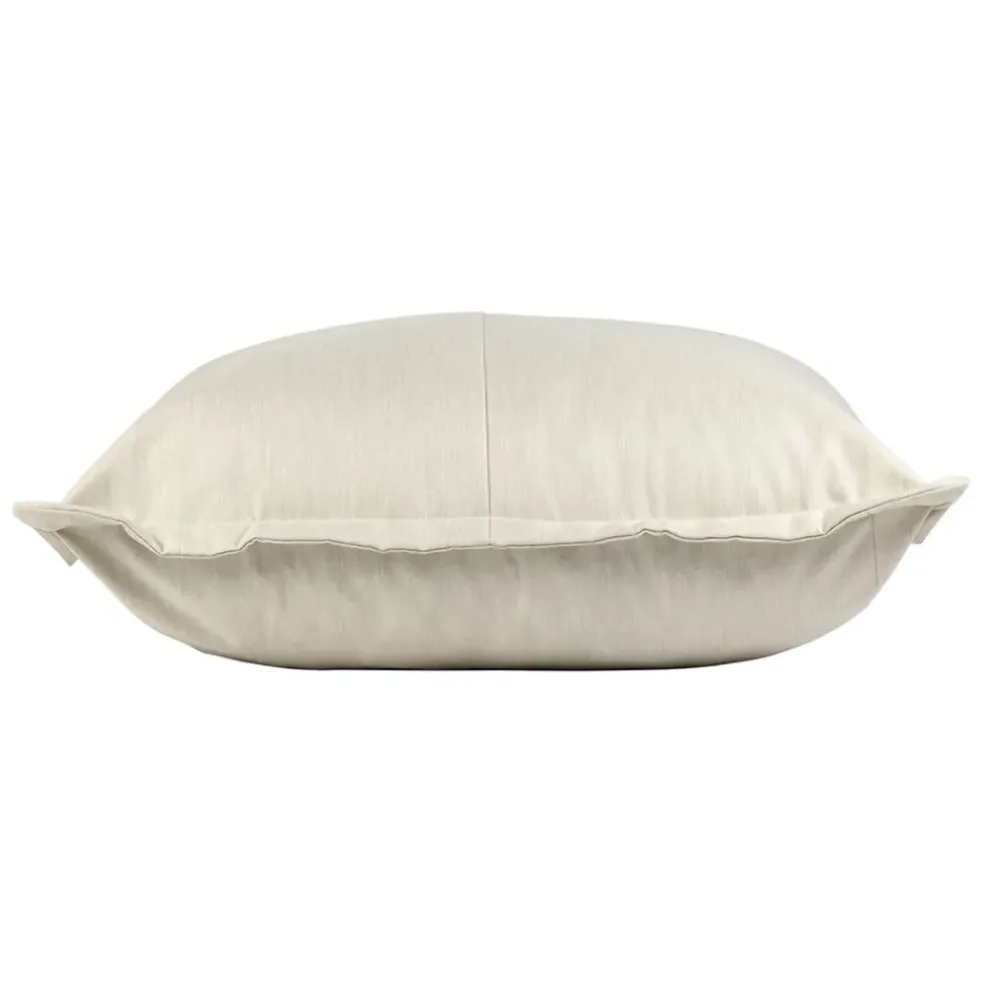 Pouf d'extérieur en tissu écru 95x95cm - Sola