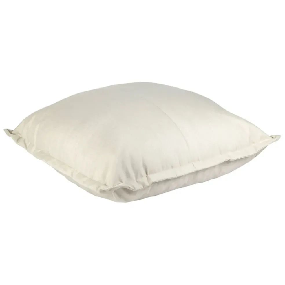 Pouf d'extérieur en tissu écru 95x95cm - Sola