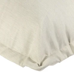 Pouf d'extérieur en tissu écru 95x95cm - Sola
