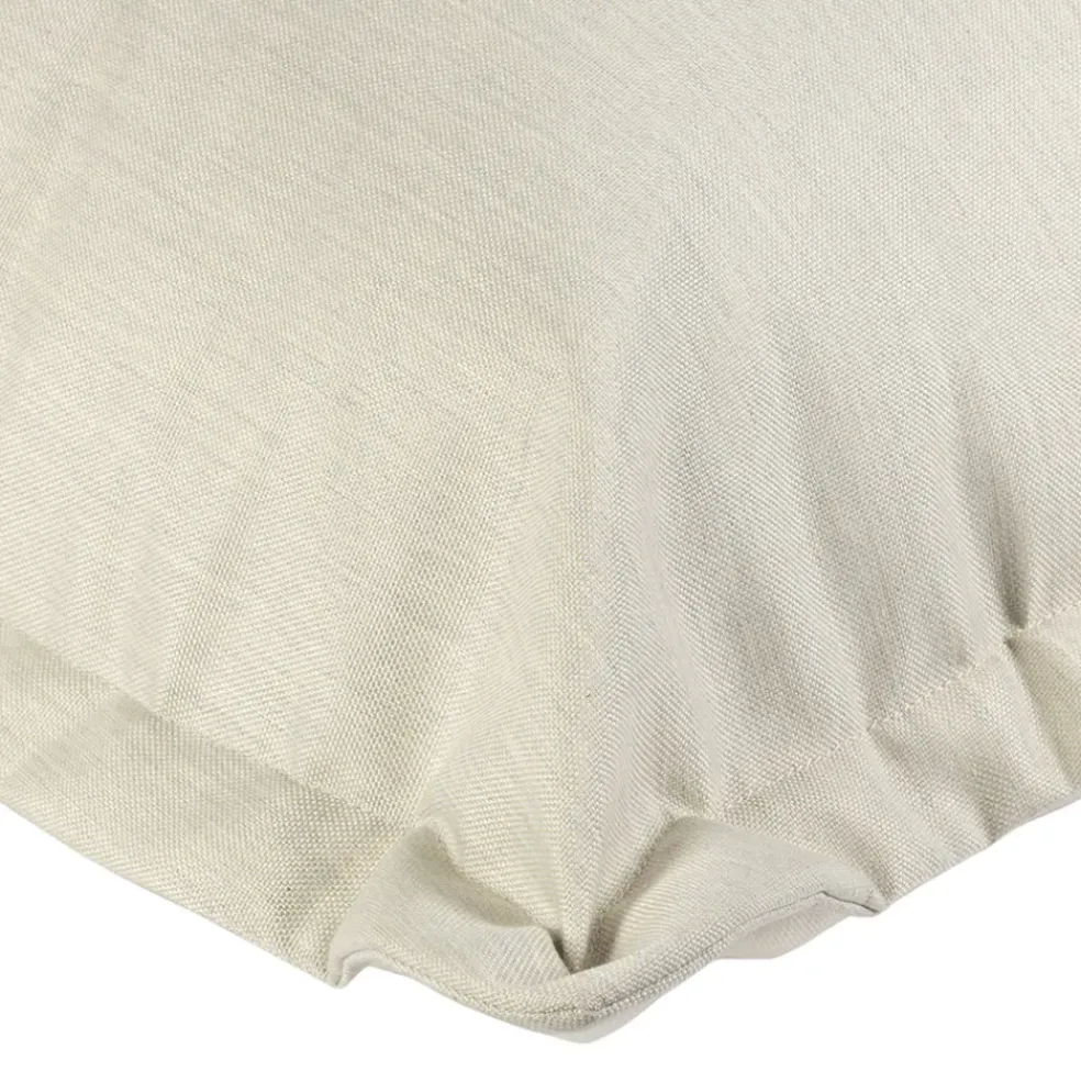 Pouf d'extérieur en tissu écru 95x95cm - Sola