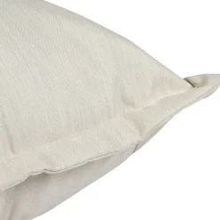 Pouf d'extérieur en tissu écru 95x95cm - Sola