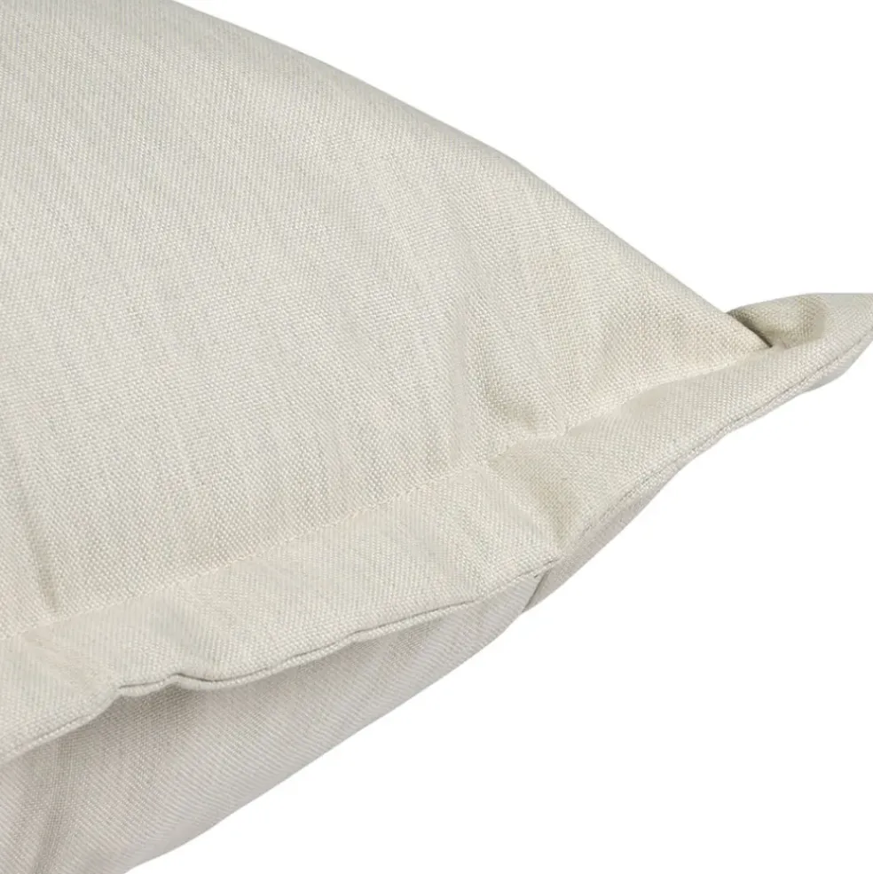 Pouf d'extérieur en tissu écru 95x95cm - Sola