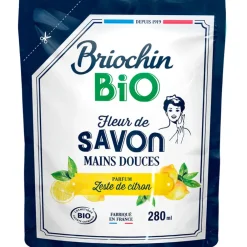 Recharge savon liquide mains zeste de citron 280ml - Cosmébio