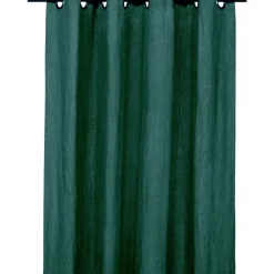 Rideaux en lin et coton kaki avec œillets 130x280cm - Figari