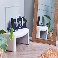 Sac brodé en coton bleu - Medi