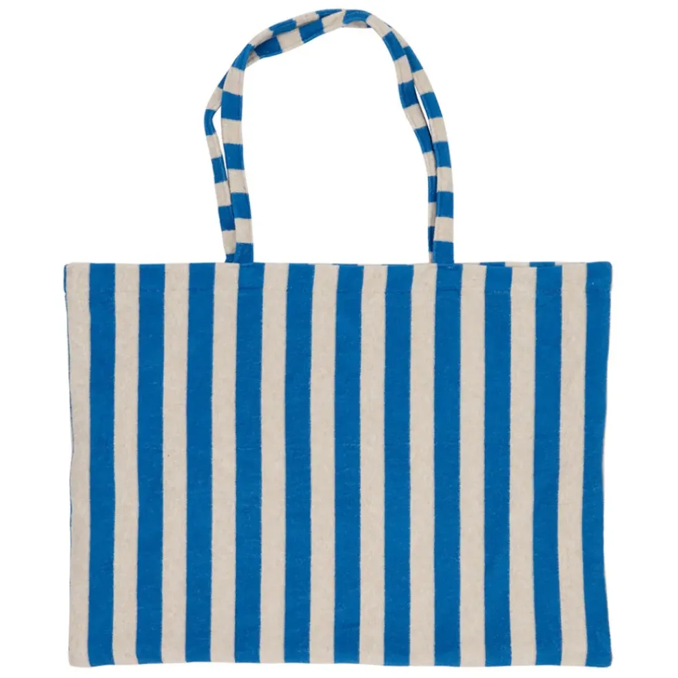 Sac en coton rayé indigo et blanc - Palma