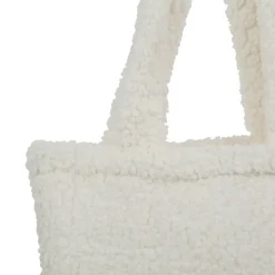 Sac tote bag doudou bouclette ivoire 38x42cm - cosine