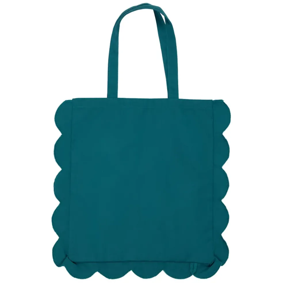 Sac tote bag en coton émeraude - Romancero