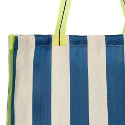 Sac tote bag rayé bleu, blanc et jaune - Palma