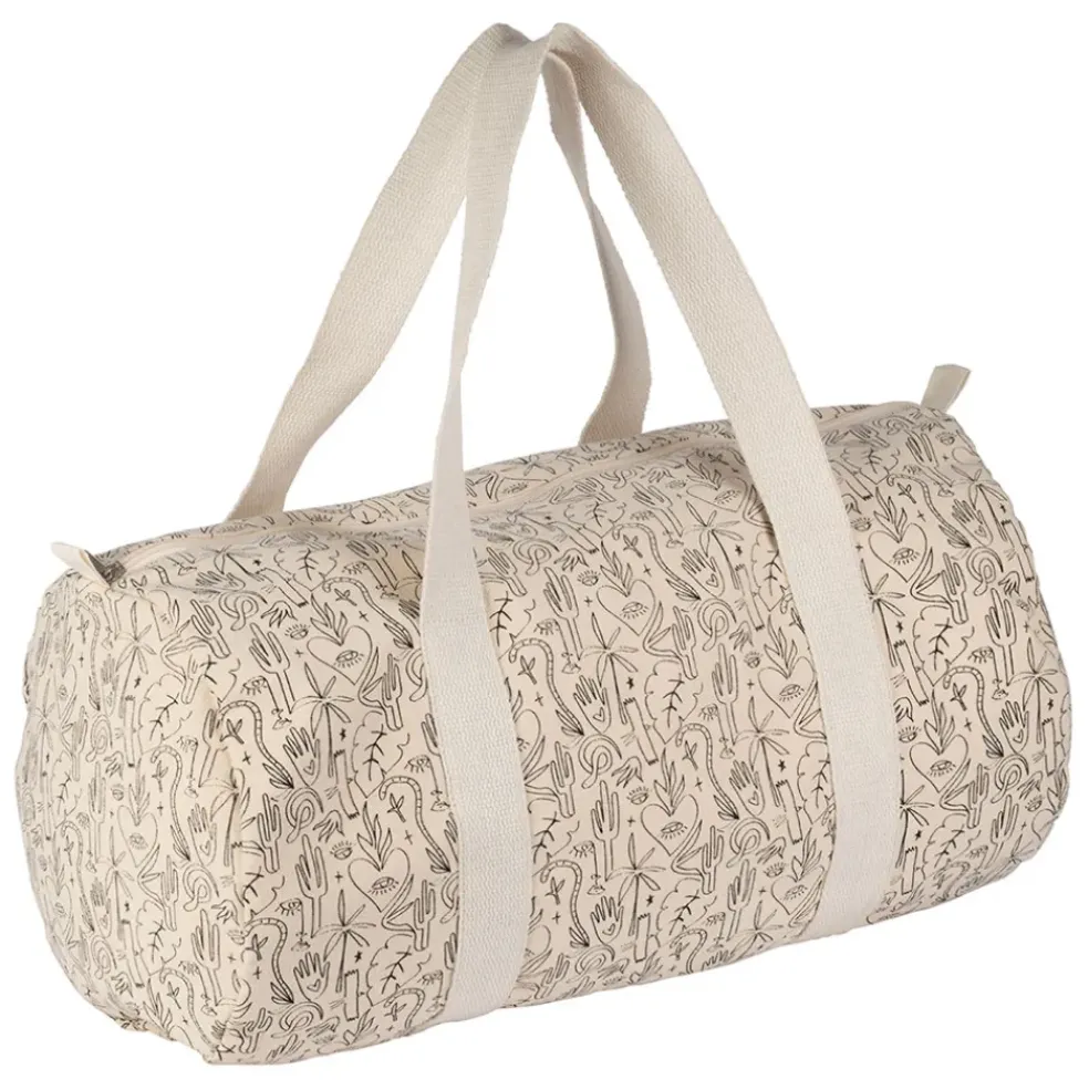Sac weekend ecru et noir - Tulum