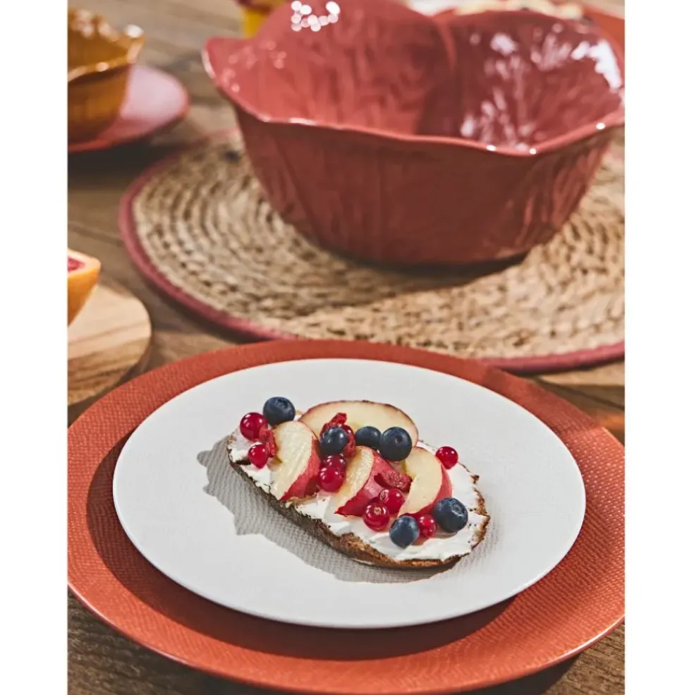 Saladier chou en grès rhubarbe d27cm - Chou