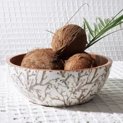 Saladier en manguier beige d30cm - Estran