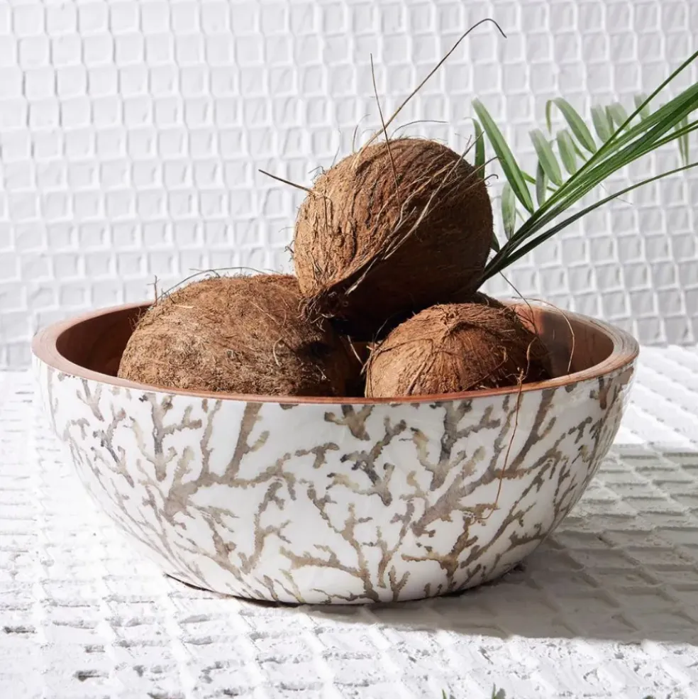 Saladier en manguier beige d30cm - Estran