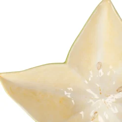 Saladier étoile de mer en dolomite vert et jaune d28cm