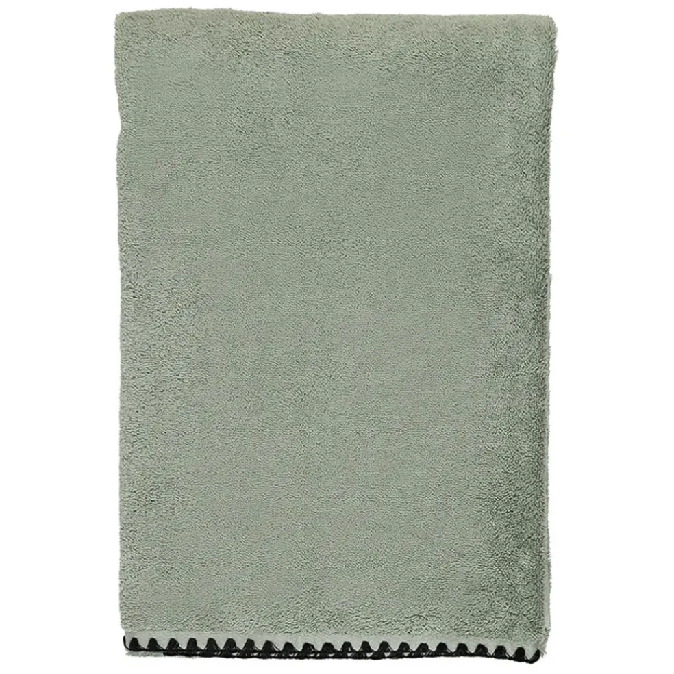Serviette de douche en coton celadon 90x140cm - Issey