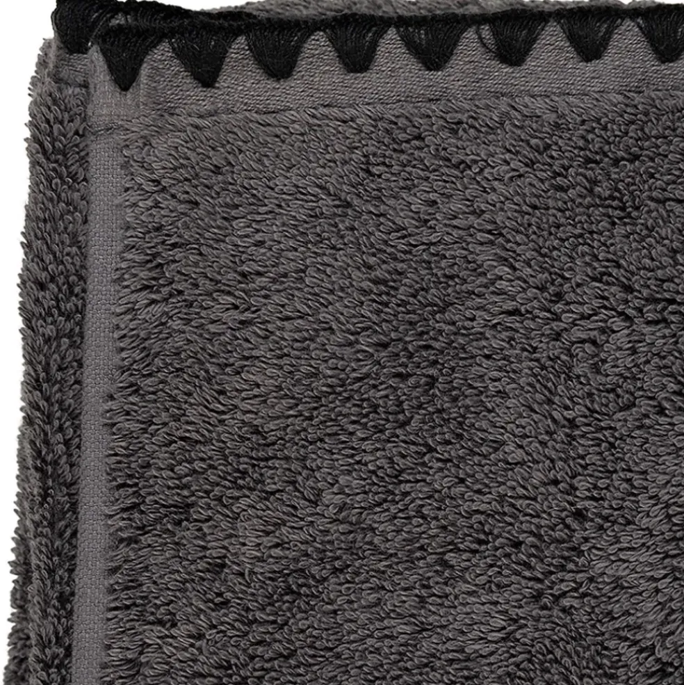Serviette de toilette invité en coton granit 30x50cm - Issey