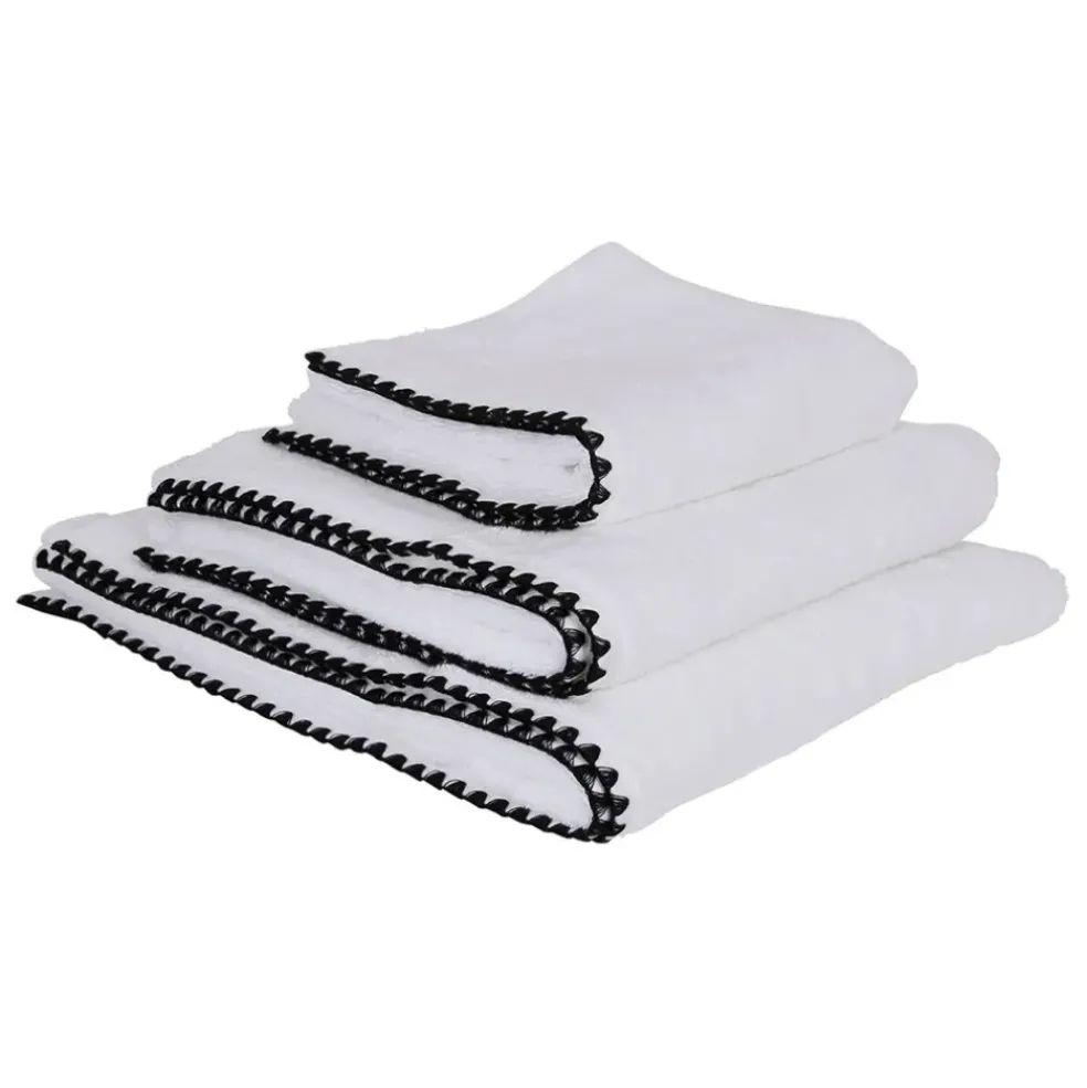 Serviette de toilette issey blanc 50x100cm en coton