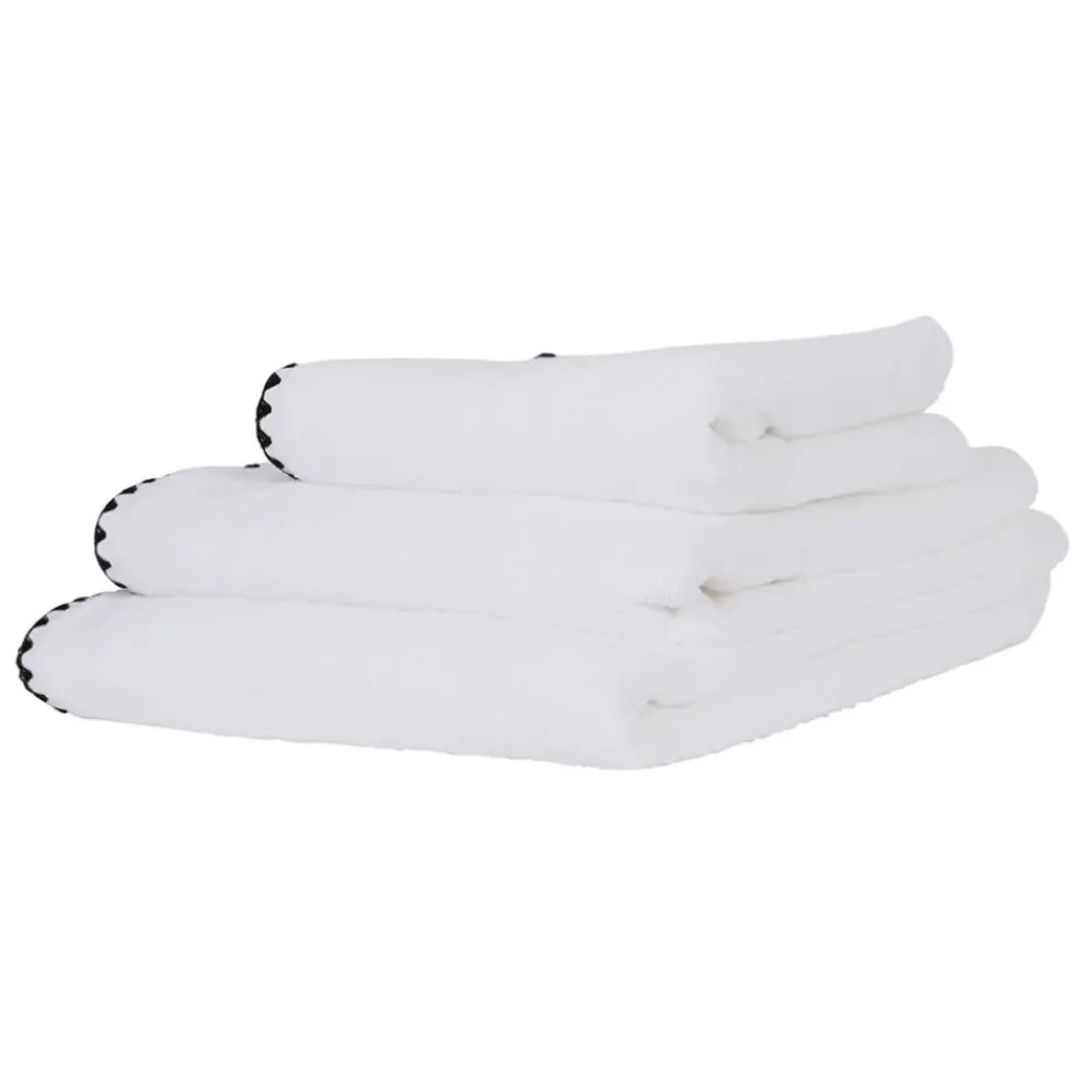 Serviette de toilette issey blanc 50x100cm en coton