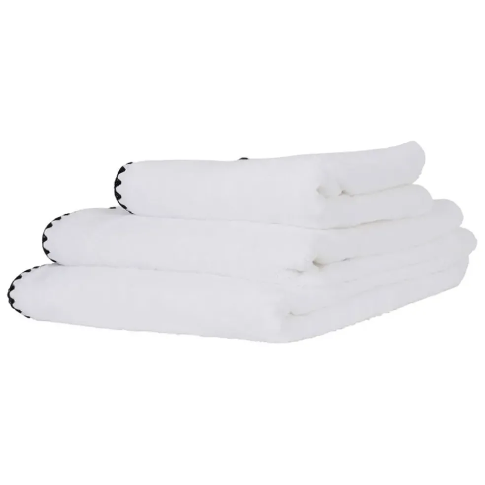 Serviette en coton blanc 30x50cm - Issey