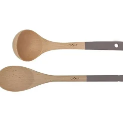 Set cuillère et louche en bois - Moka