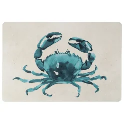 Set de table crabe en vinyle émeraude 30x45cm - Crabe
