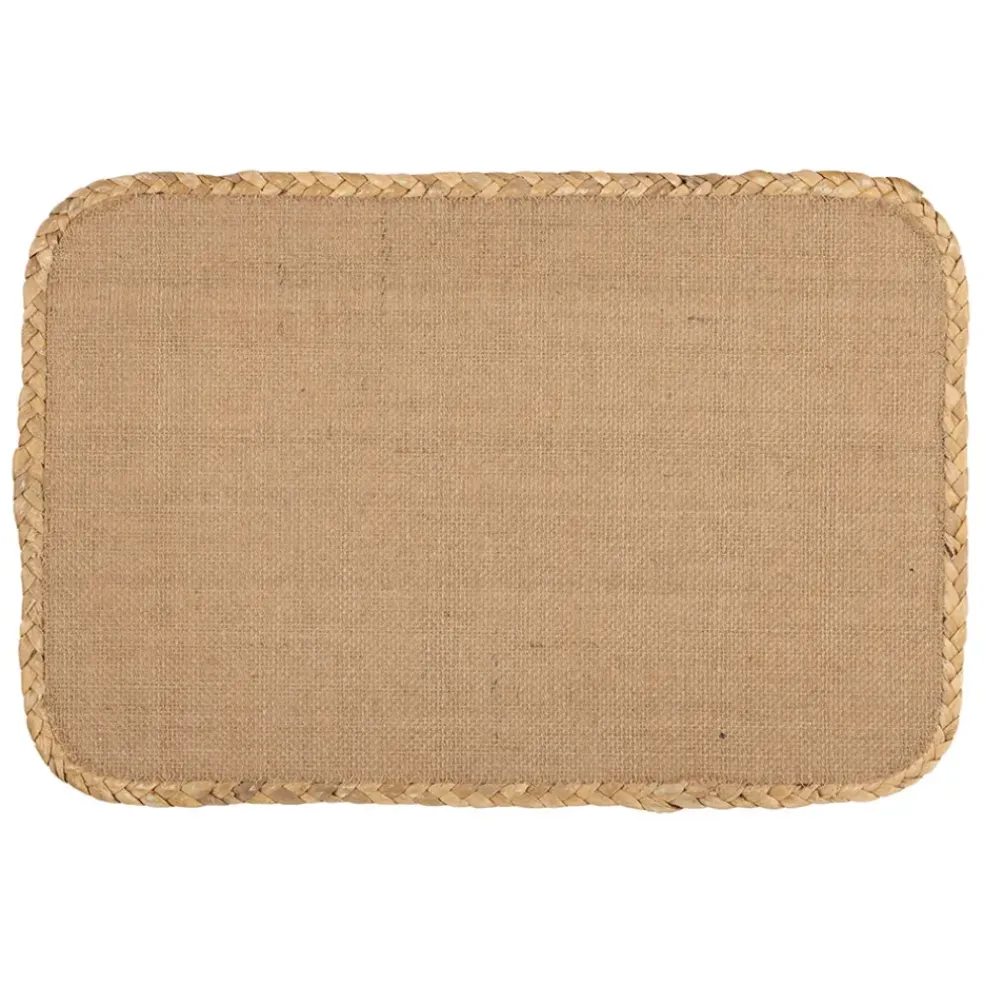 Set de table rectangle en jute naturel 45x30cm - Tressé