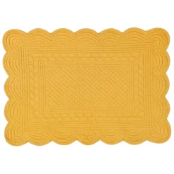 Set de table rectangulaire moutarde en coton