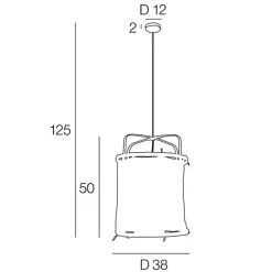 Suspension en bambou d35cm naturel - hikari