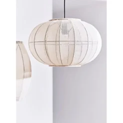 Suspension en coton et fer écru non électrifiée d45xh28cm - Enigma