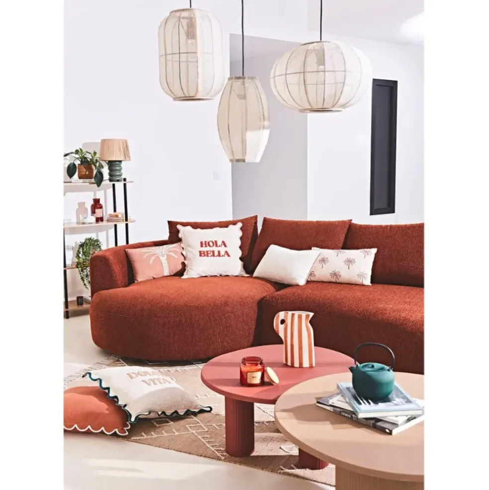 Suspension en coton et fer écru non électrifiée d28xh35cm - Enigma