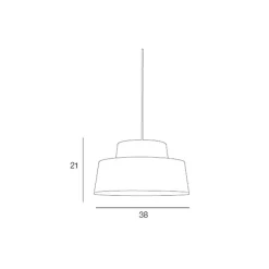 Suspension en coton et raphia d38cm pétrole - Mallorca