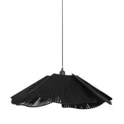 Suspension en fer et coton d70cm noir - plaka