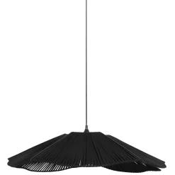Suspension en fer et coton d77cm noir - plaka