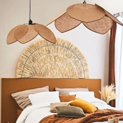 Suspension japandi en jute couleur lin naturel d110cm - Japandi