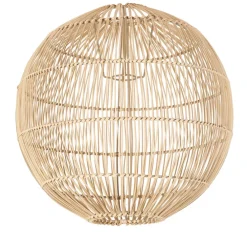 Suspension non électrique en rotin et fer naturel d40cm - Brasil