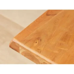 Table à manger en acacia massif et pieds en fer noir 200x100cm - Factory