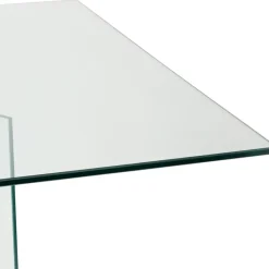 Table à manger en verre trempé 180x90cm - Adela