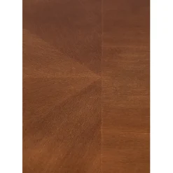 Table à manger ovale en noyer plaqué et métal doré 180x90cm - Denise