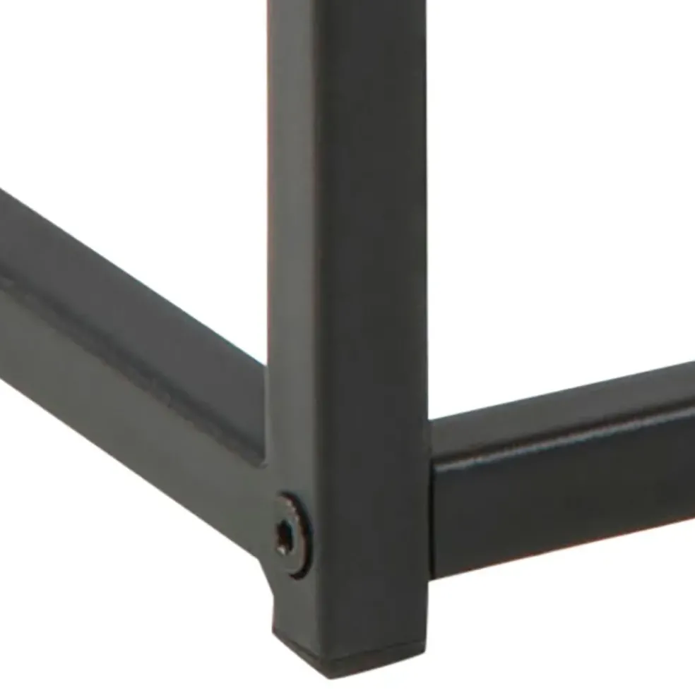 Table basse en plaqué chêne et métal noir L100cm - Senzo