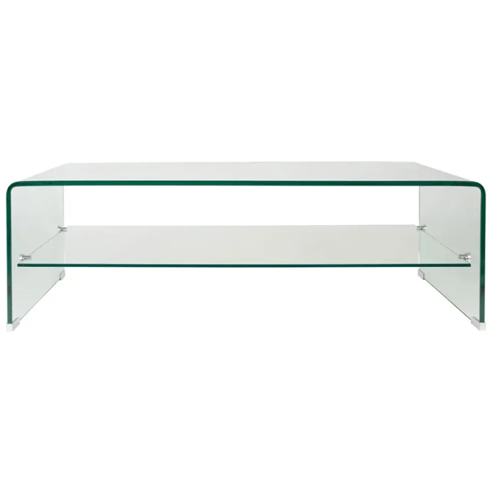Table basse en verre trempé 110x55cm - Adela