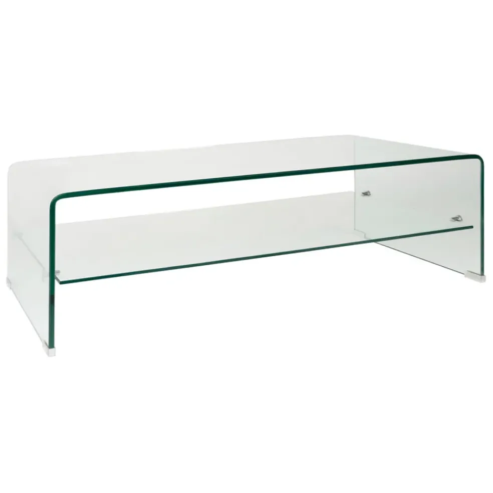 Table basse en verre trempé 110x55cm - Adela