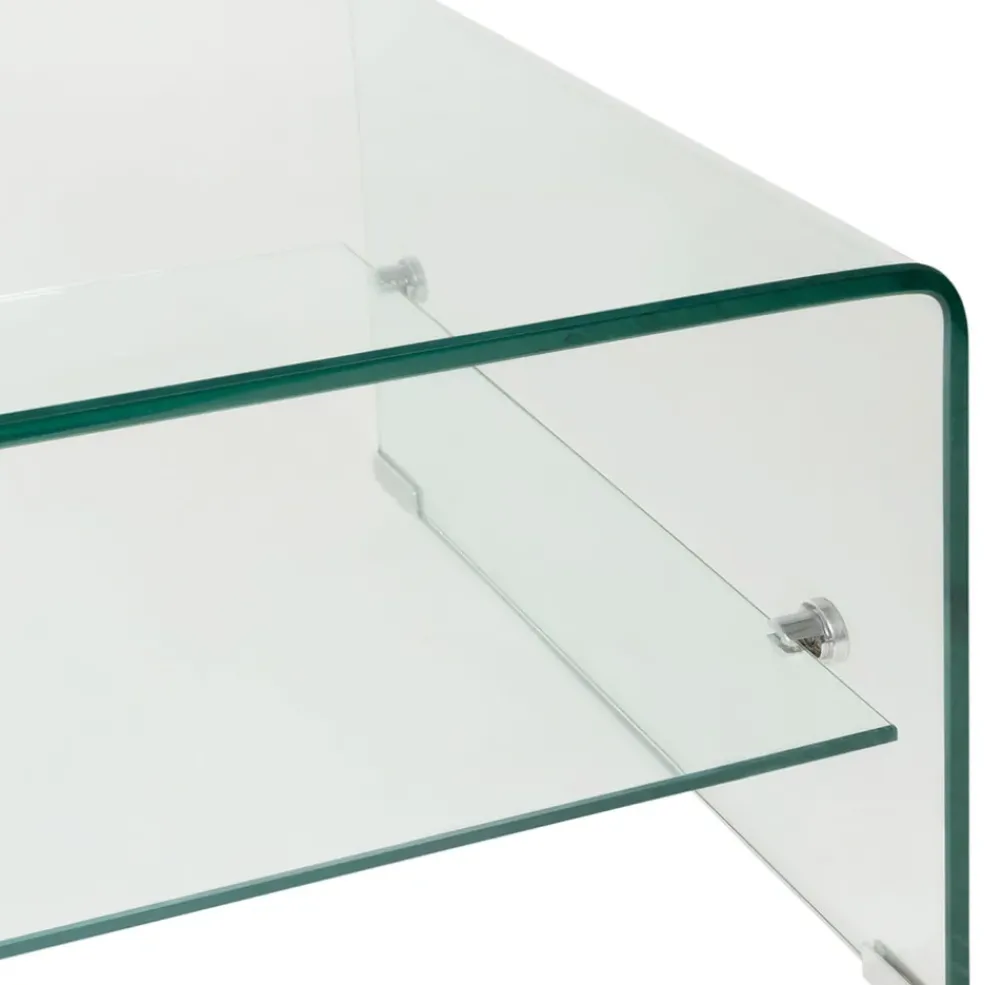 Table basse en verre trempé 110x55cm - Adela