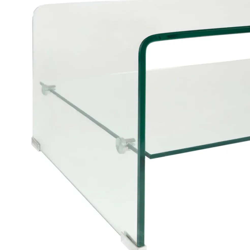 Table basse en verre trempé 110x55cm - Adela