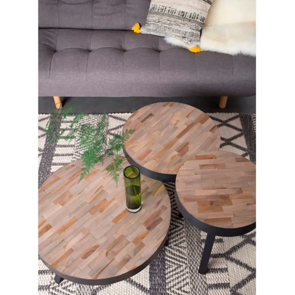 Table d'appoint ronde en teck - Suri