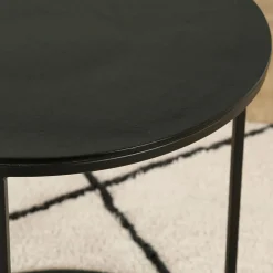 Tables d'appoint gigogne (x2) en fer noir - Felia