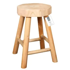 Tabouret en paulownia naturel h40cm - harald