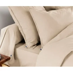 Taie d'oreiller en flanelle sable 63x63cm - Candice