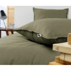Taie d'oreiller en flanelle romarin 63x63cm - Candice