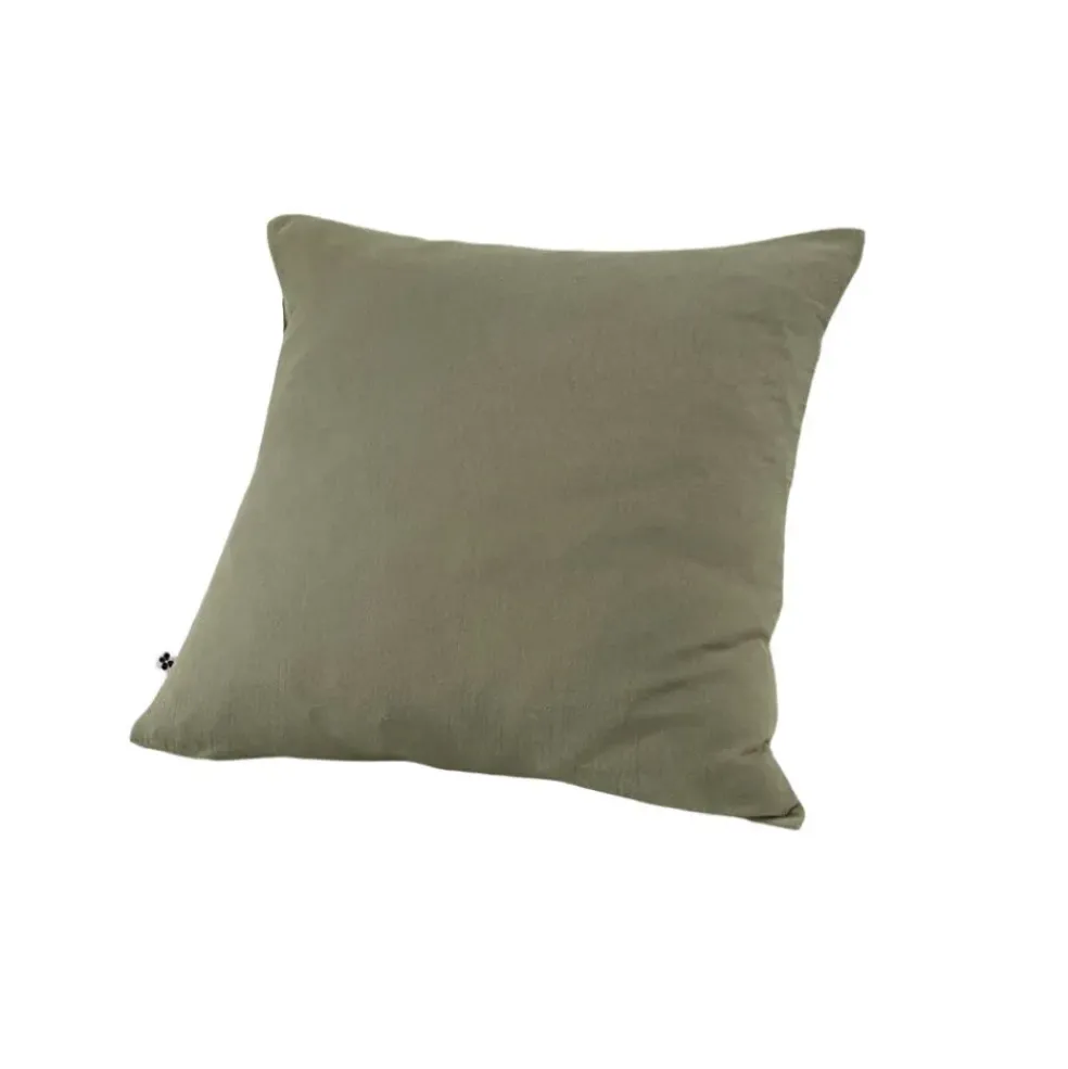 Taie d'oreiller romarin en gaze de coton 60x60cm - Gaia